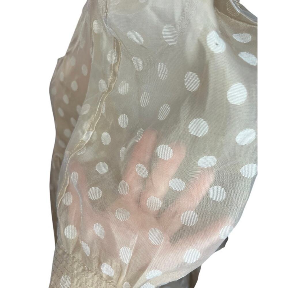 En Saison tan polka dot babydoll Minidress Desiree Organza New wedding neutral - Picture 8 of 13